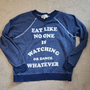 Wildfox Navy Blue Graphic Crewneck Sweatshirt